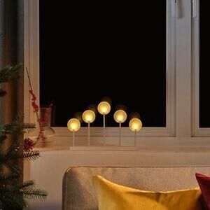 IKEA STRÅLA LED Candelabra Lollipops Battery Operated White-NEW